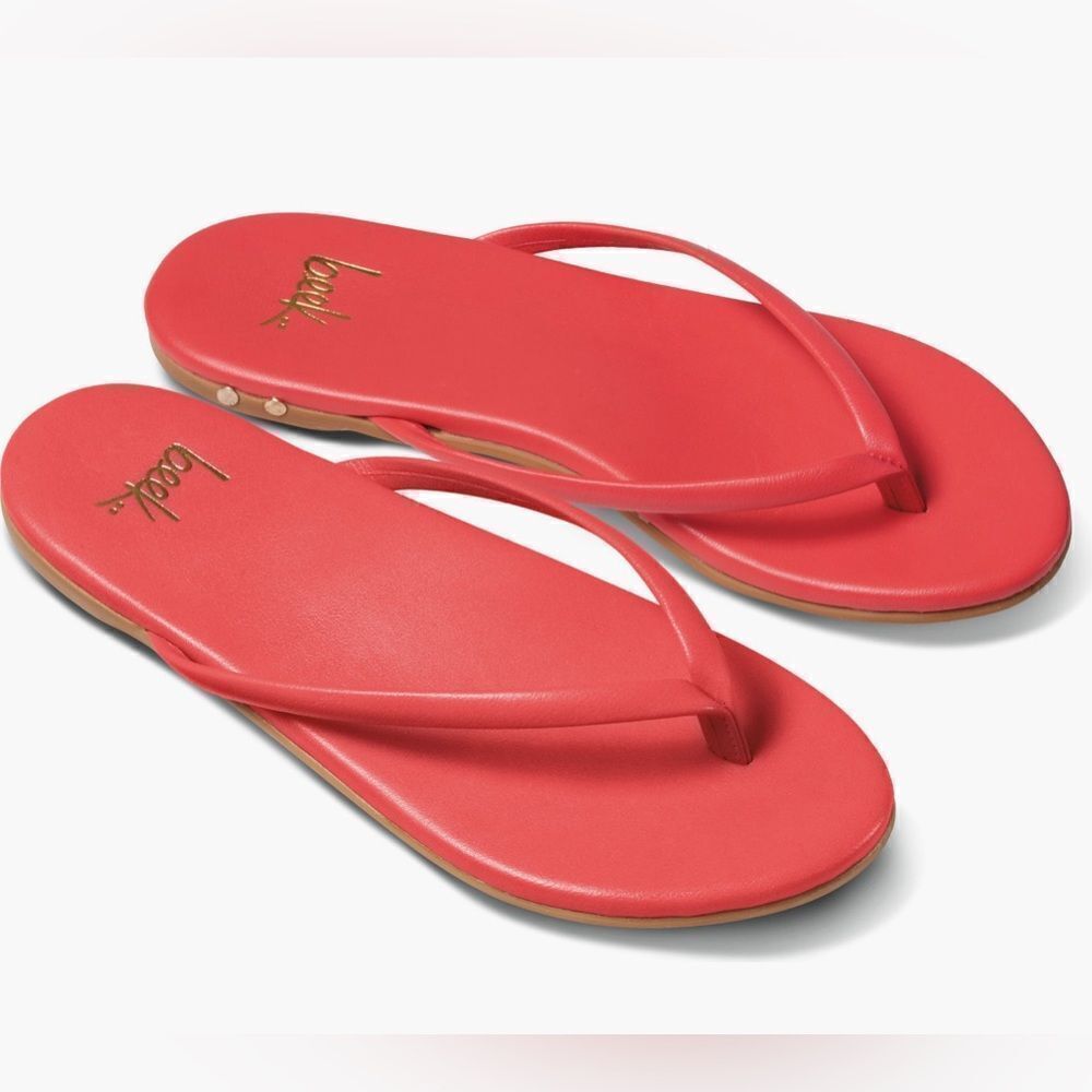 Beek sunbeam flip flops women’s in color cherry size 8